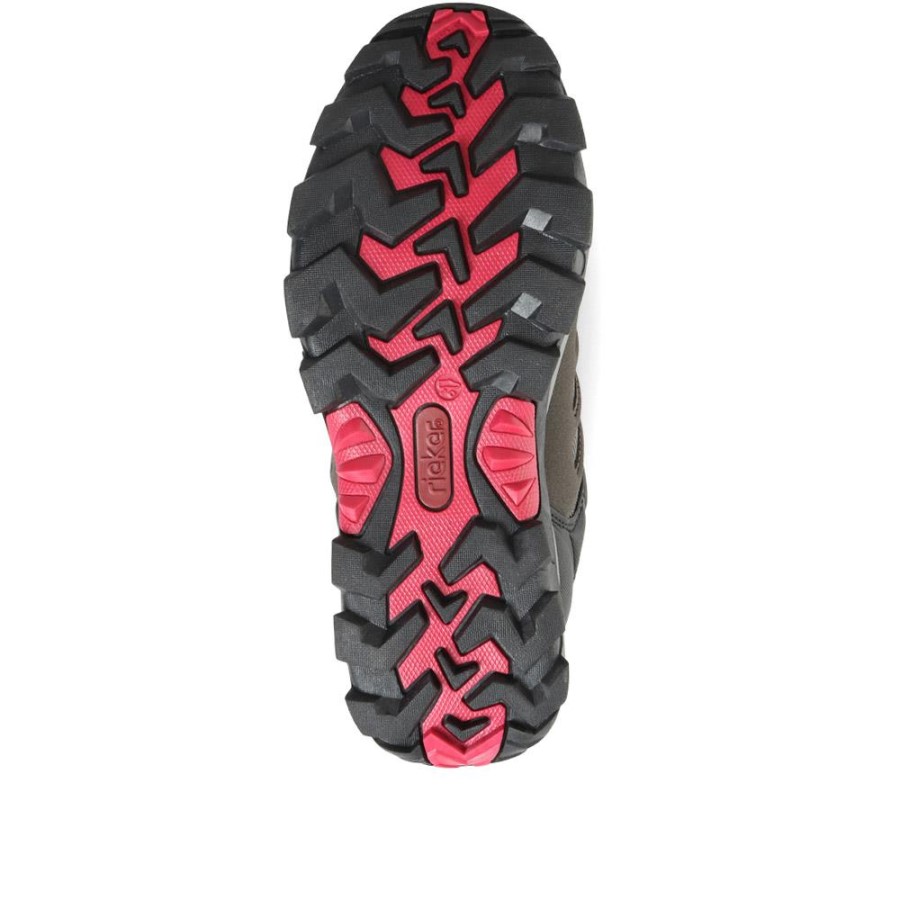 Pantofi De Mers Rezistent La Apă Gri-negru Rieker