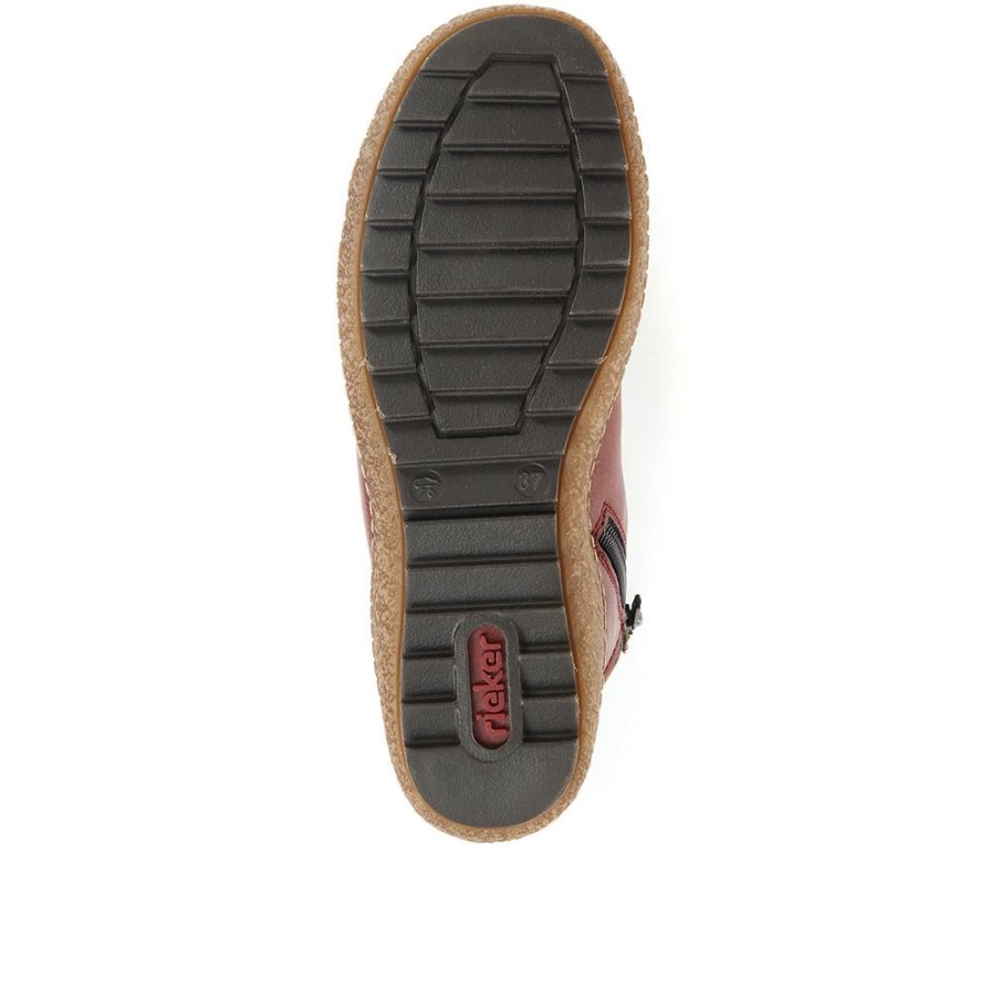 Rieker Botine Joely Confortabile Visiniu