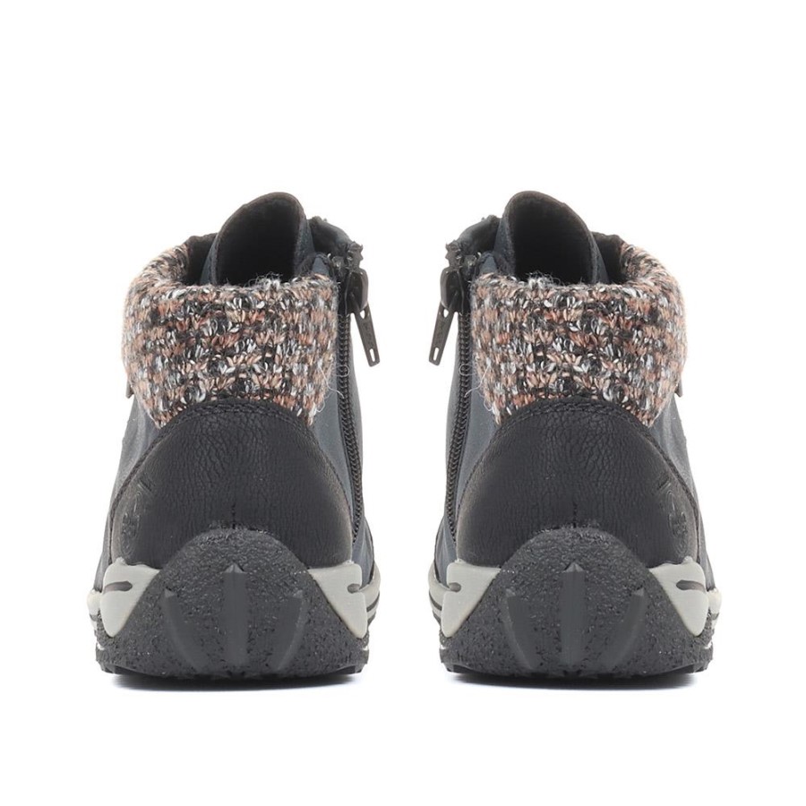 Rieker Botine Cu Siret Bleumarin