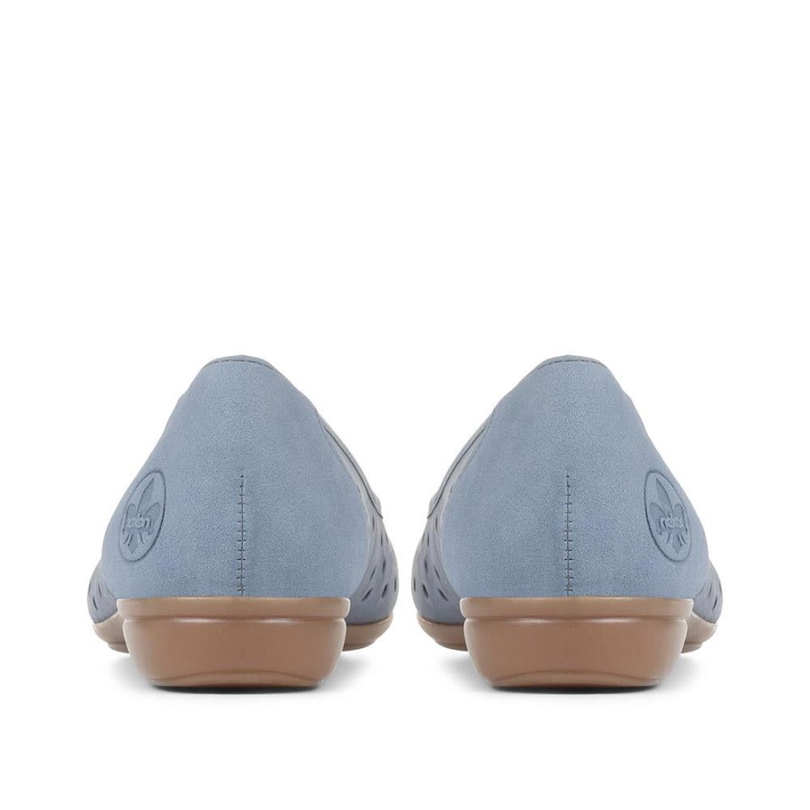Pantofi De Balet Cu Slip-on Rieker Denim
