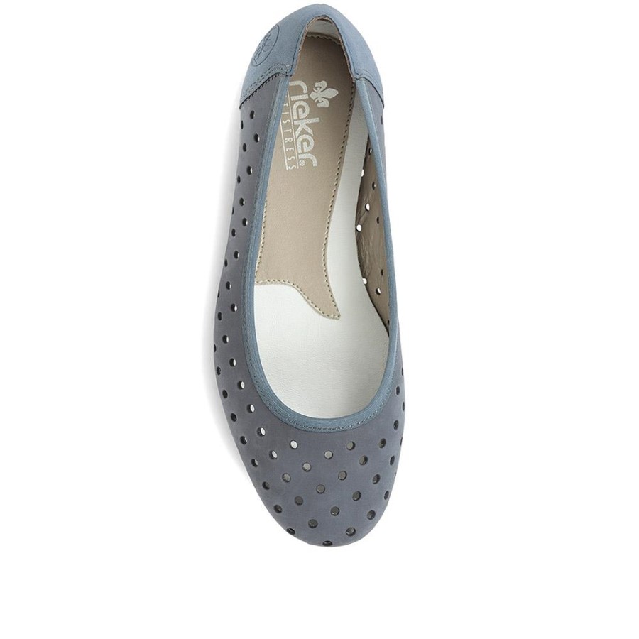 Pantofi De Balet Cu Slip-on Rieker Denim