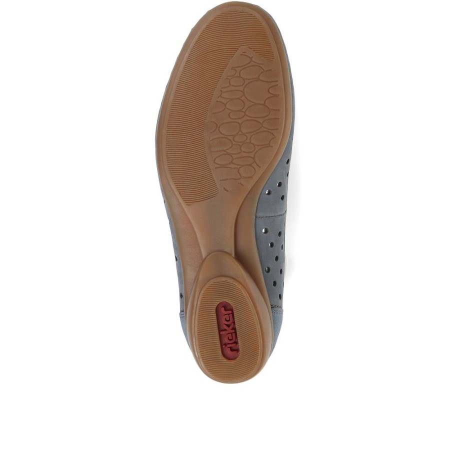 Pantofi De Balet Cu Slip-on Rieker Denim