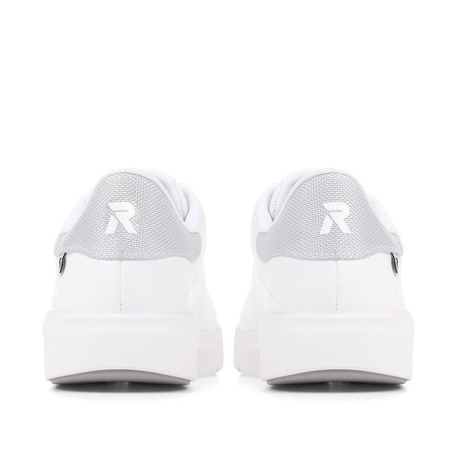 Pantofi Sport De Damă Rieker Cu șireturi Albi